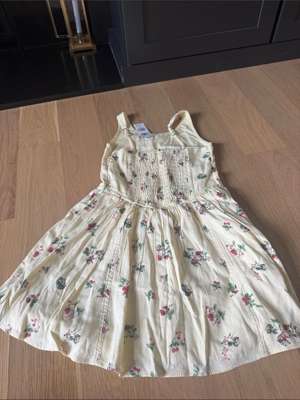 NWT abercrombie kids Cream Floral Sundress with Pink & Green Accents